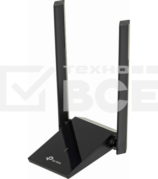 Адаптер TP-Link AC1300Mbps Dual-band High-Gain wireless USB adapter, 867Mbps at 5G and 400Mbps at 2.4G, two high gain antennas, USB 3.0, USB extension cable, support wave 2 MU-MIMO, full compatible with Windows and macOS.