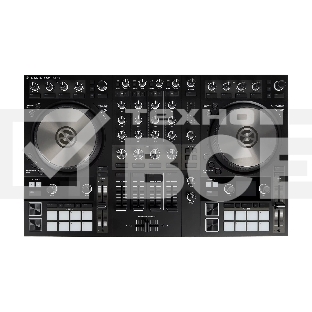 Контроллер DJ [25221] Native Instruments [Traktor Kontrol S4 Mk3] 4-х канальный, для Traktor Pro, 2 цветных дисплея, 16 RGB пэдов, 24бит/96кГц, 2 стерео phono/line входа, 2 стерео line выхода, 2 mic входа, 2 стерео выхода, 2 выхода на наушники, USB-хаб