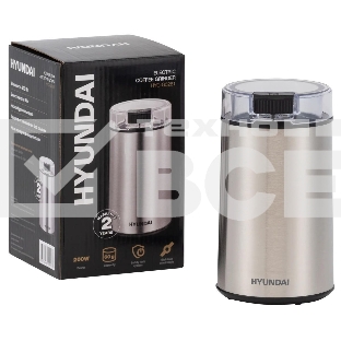 Кофемолка Hyundai HYC-G5261 200Вт сист.помол.:ротац.нож вместим.:60гр серебристый