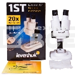 Микроскоп Levenhuk 1ST бинокуляр 20x белый/черный, фото3