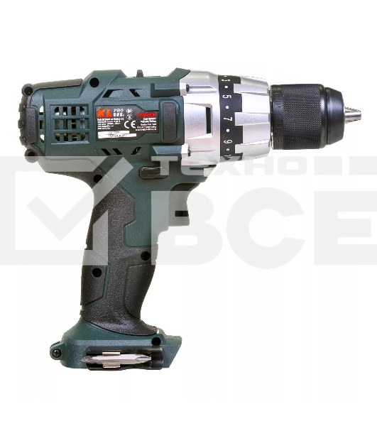 Профессиональный шуруповерт аккумуляторный Klpro KLNM18-00 (18В, без ЗУ и АКБ, 40Нм, 2 скорости, 20-ступений к/м, подсветка,в кейсе)