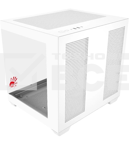 Компьютерный корпус Bloody CC-121 белый без БП mATX 7x120мм 1xUSB2.0 1xUSB3.0 audio