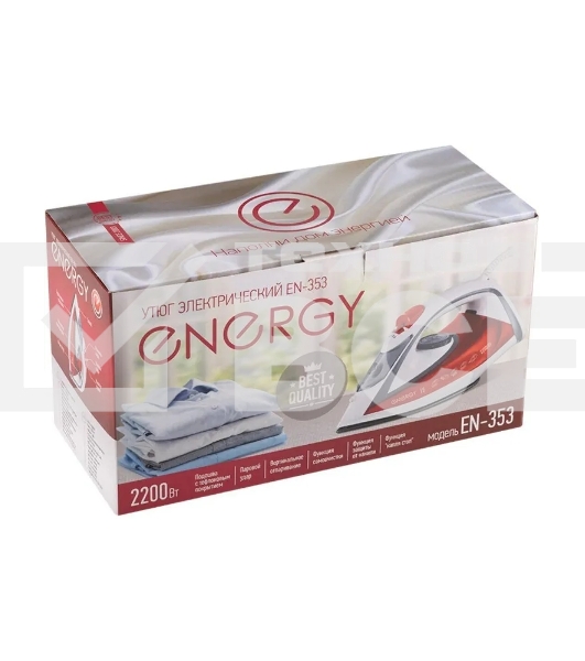 Утюг Energy EN-353 оранжевый (2200 Вт, пар, спрей, пар.удар, самооч., тефлон.подошва, антинакипь)