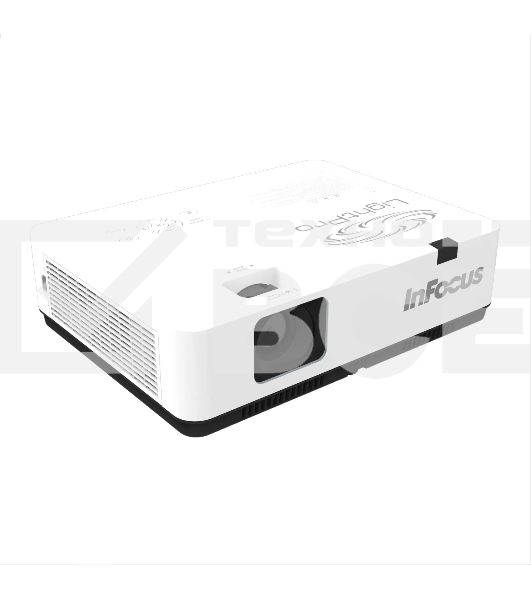 Проектор INFOCUS IN1036 3LCD, 5000 lm, WXGA, 1.371.65:1, 50000:1, (Full 3D), 16W, 2хHDMI 1.4b, VGA in, CompositeIN, 3,5 audio IN, RCAx2 IN, USB-A, VGA out, 3,5 audio OUT, RS232, Mini USB B serv, RJ45, 3,3 кг