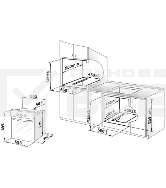 Духовой шкаф Gefest ДГЭ 621-03 H5, встраиваемый