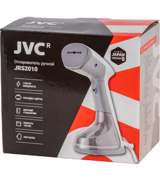 Отпариватель JVC JRS2010 серый/белый, 1700 Вт, 40 г/мин, 150 мл