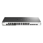 Коммутатор D-Link DGS-1210-28XS/ME/B2A, 24×1 Гбит/с SFP + 4×10 Гбит/с SFP+, настраиваемый, фото 1
