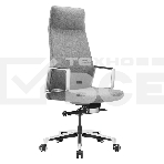 Кресло руководителя Бюрократ _JONS/CASHGREY серый, крестовина алюминий, фото 1