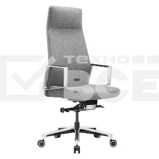 Кресло руководителя Бюрократ _JONS/CASHGREY серый, крестовина алюминий