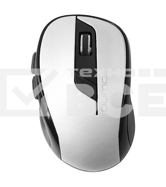 Мышь беспроводная Qumo Office Line M79 белый, 1600 dpi, радиоканал, USB, кнопки - 6