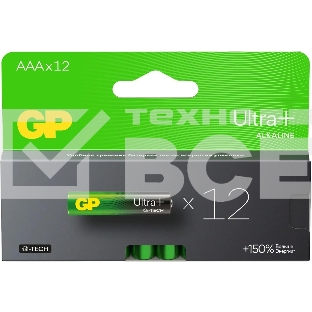Батарея GP Ultra Plus Alkaline 24AUPA21-2CRB12 AAA (12шт) блистер