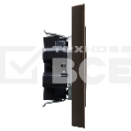 Розетка 2-местная IEK BRITE РС12-2-БрТБ (BR-R20-10-K45-F) 10А в сборе, без заземления, без защитных шторок, темная бронза, фото4