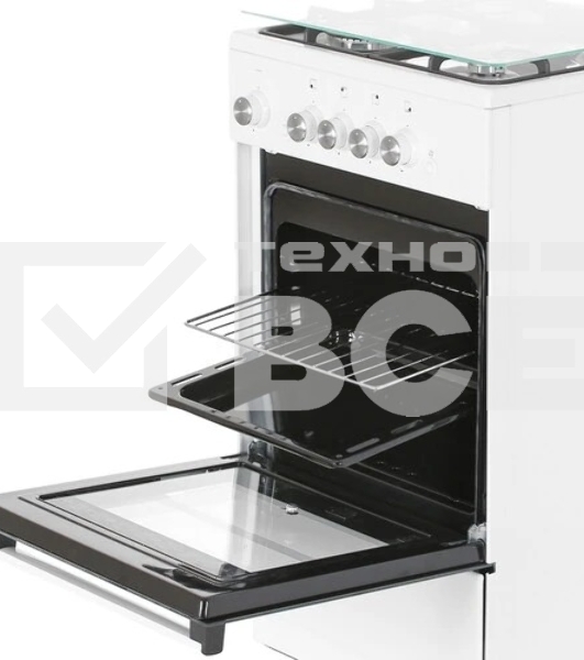 Плита газовая De Luxe 5040.32г(кр) ЧР-010 нержавеющая сталь, конфорок 4 шт, духовка 46 л, 50 см x 85 см x 50 см