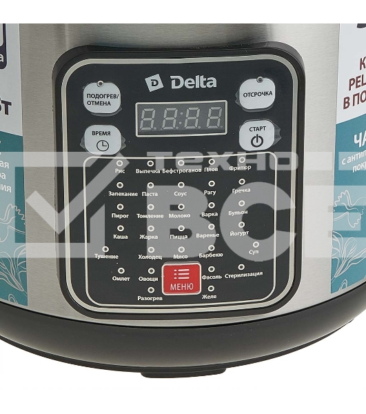 Мультиварка DELTA DL-6528 черная: 900 Вт,5л, 31 ПРОГРАММА (4)