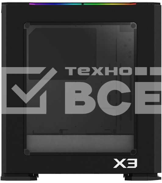 Компьютерный корпус ZALMAN X3, ATX, BLACK, WINDOW, 2x3.5