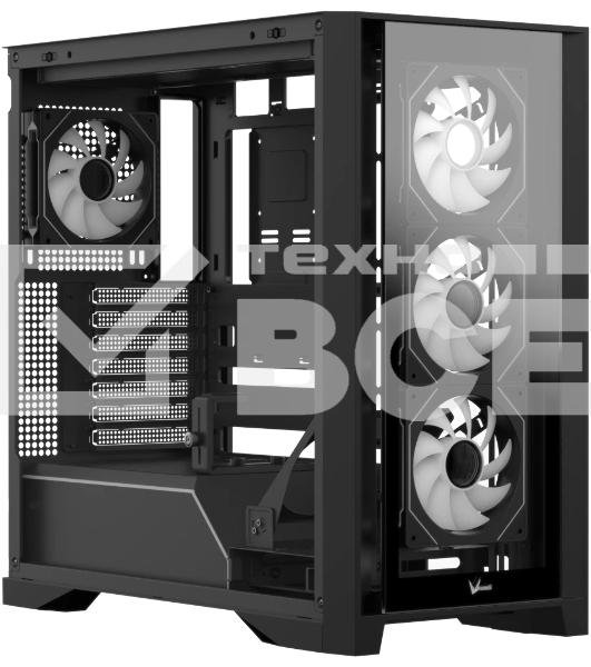 Компьютерный корпус AeroCool/Formula Air Power G8 Floe черный без БП ATX 2xUSB 3.0 1xUSB3.1 audio bott PSU