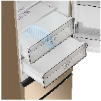 Холодильник Haier A4F742CGGU1 золотистый трехкамерный 277/129л морозилка снизу, No Frost, фото9