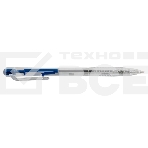 Ручка шариковая автоматическая Buro прозрачный, d=0.7мм, синие чернила, коробка картонная, сменный стержень, линия 0.5мм, без индикатора Маркировки, фото 1