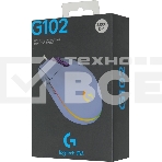 Мышь проводная Logitech G102 LIGHTSYNC фиолетовый, 8000 dpi, USB, кнопки - 6, фото3