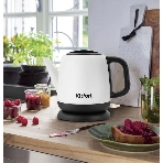 Чайник электрический Kitfort KT-6112 1 л, 1630 Вт, белый/черный (корпус: нержавеющая сталь), фото2