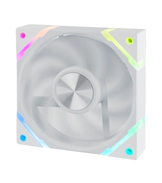 Вентилятор для корпуса Eurocase EU-FN120ARGB_12 WH YH1225 White,120 ARGB fan 3pin+AURA 5V3pin female and male connector with brown box,3pcs in big bro