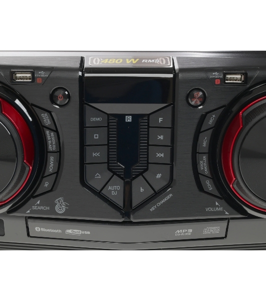 Мини-аудиосистема LG CJ44 черный 480Вт FM USB BT