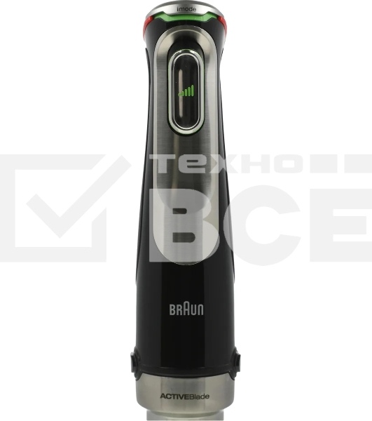 Блендер погружной Braun MQ9135XI черный/серебристый