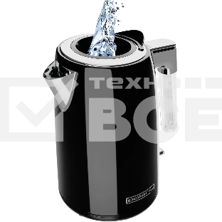 Чайник электрический Polaris PWK 1746CA Water Way Pro 1.7л. 2200Вт черный (корпус: нержавеющая сталь)