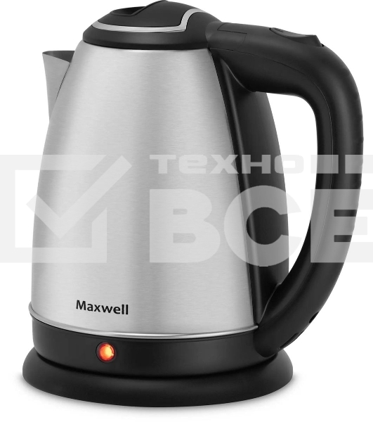 Чайник электрический Maxwell MW-1081 (ST), 1850Вт, 1.8л, сталь