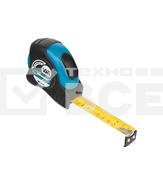 Рулетка Gross 31115 ''schlagfest'' 10м x 25мм магн. обрез зацеп двухст. шкала автоматич. фиксация