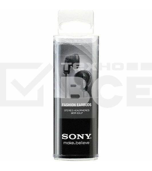 Наушники вкладыши Sony MDR-E9LP 1.2м черный проводные в ушной раковине