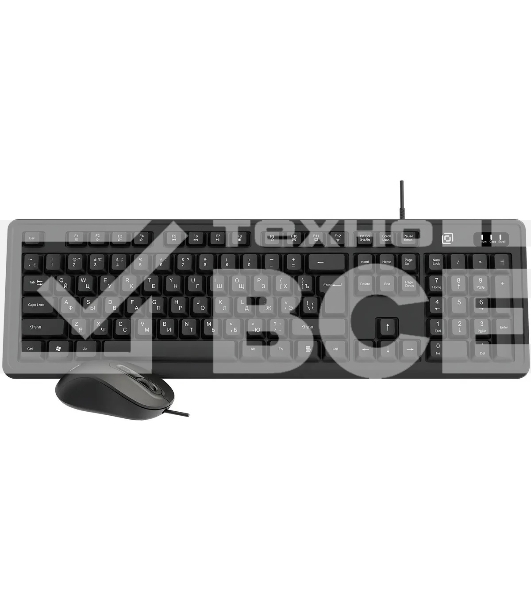 Комплект клавиатура+мышь Оклик S605 проводной USB 1800 DPI черный