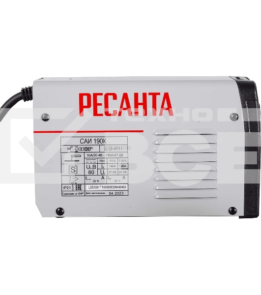 Сварочный аппарат Ресанта САИ-190К инвертор ММА DC