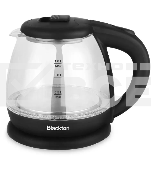 Чайник электрический Blackton Bt KT1802G черный, 1500 Вт, 1 л.