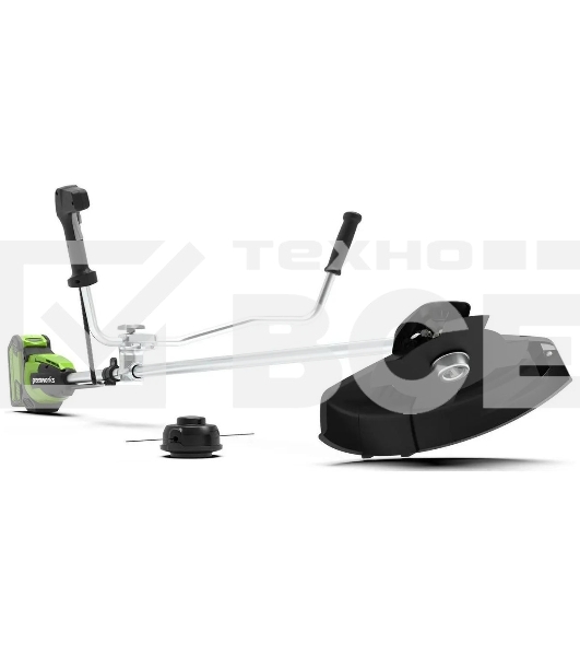 Триммер аккумуляторный GreenWorks GD40BCB, 40V, 40,6 см, бесщеточный, с АКБ 4АЧ и ЗУ (2105707UB) 40 вольт (модель GD40BCB) - отличная замена электро или бензиновому триммеру, он с легкостью справиться с высокой травой, а благодаря пильному диску (в компле