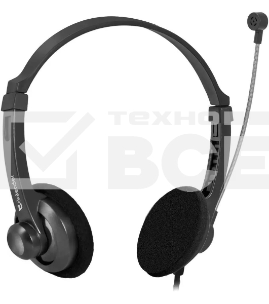 Гарнитура проводная Defender Aura 104 черный (кабель 1.8м)