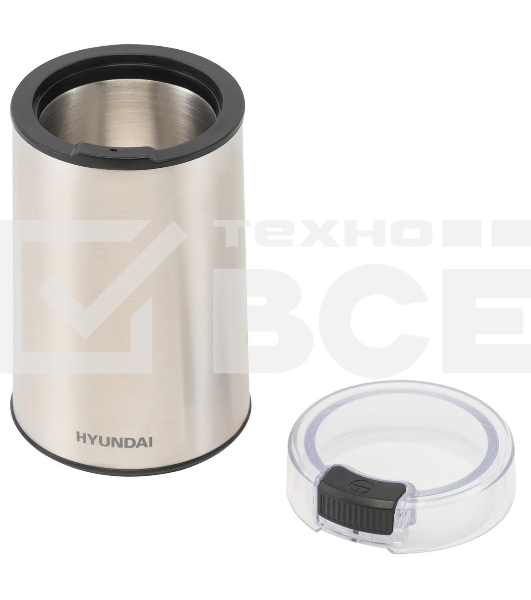 Кофемолка Hyundai HYC-G5261 200Вт сист.помол.:ротац.нож вместим.:60гр серебристый