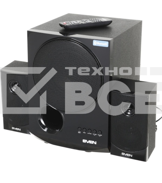 Акустическая система 2.1 SVEN MS-2080/70 Watt/~220V 50Hz/FM-тюнер, USB/SD, дисплей/BLUETOOTH/ПДУ/Black