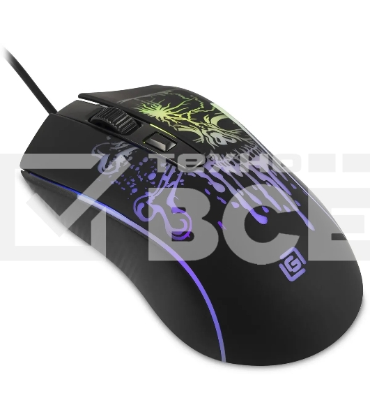 Мышь проводная Oklick 702G черный, 3600 dpi, USB, кнопки - 4