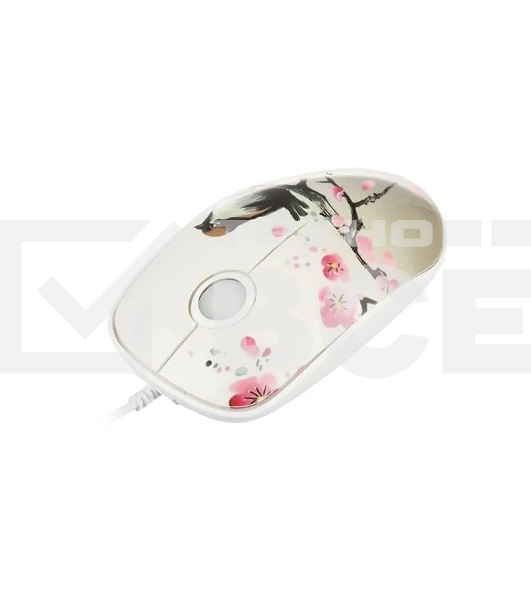 Мышь проводная Qumo Office M43 Serenity белый, 1000 dpi, USB, кнопки - 3