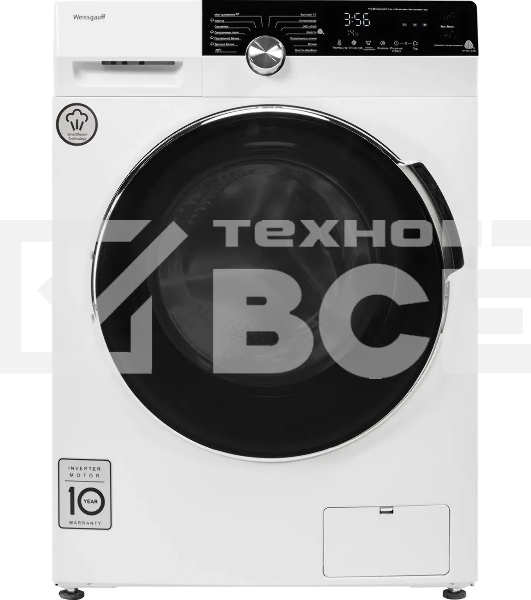 Стиральная машина Weissgauff WM 59412 DC Inverter Steam класс: A+++ загр.фронтальная макс.:12кг белый