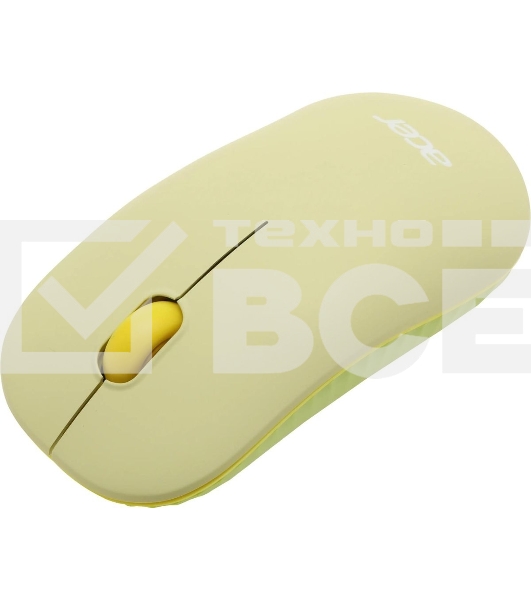 Клавиатура + мышь Acer OCC205 беспроводной USB, 1200 dpi, зеленый/желтый