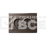 Розетка 2-местная IEK BRITE РС12-2-БрТБ (BR-R20-10-K45-F) 10А в сборе, без заземления, без защитных шторок, темная бронза, фото5