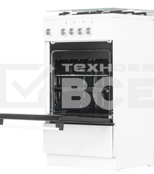 Плита газовая De Luxe 5040.32г(кр) ЧР-010 нержавеющая сталь, конфорок 4 шт, духовка 46 л, 50 см x 85 см x 50 см