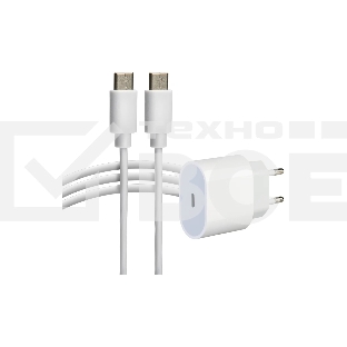 Сетевое зарядное устройство Rexant USB-C, 20Вт в комплекте с кабелем USB-C – USB-C