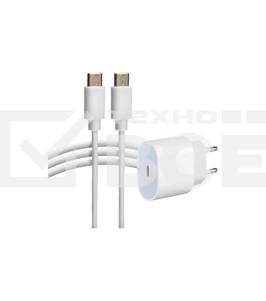 Сетевое зарядное устройство Rexant USB-C, 20Вт в комплекте с кабелем USB-C – USB-C