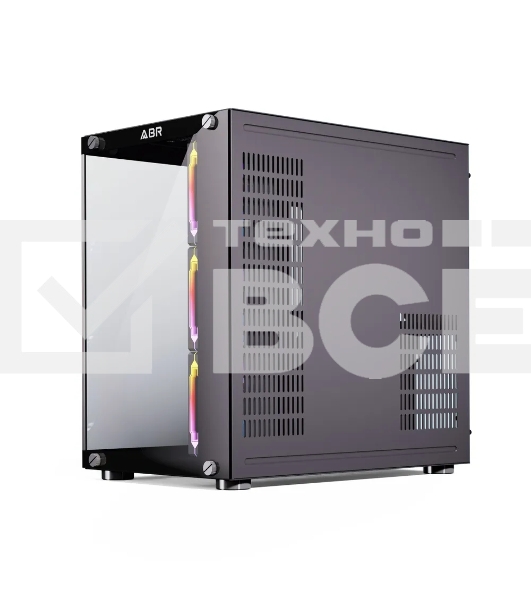Компьютерный корпус ABR Sea View Black (1*USB Type-C, 2*USB 2.0, HD Audio, 4xRGB Fan, ATX, Micro-ATX)