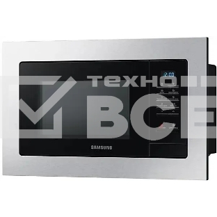 Микроволновая печь встраиваемая Samsung MS23A7013AT/BW серебристый/чёрный, 23 л, 1150 Вт, переключатели - кнопки