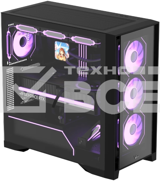 Компьютерный корпус AeroCool/Formula Air Power G8 Floe черный без БП ATX 2xUSB 3.0 1xUSB3.1 audio bott PSU