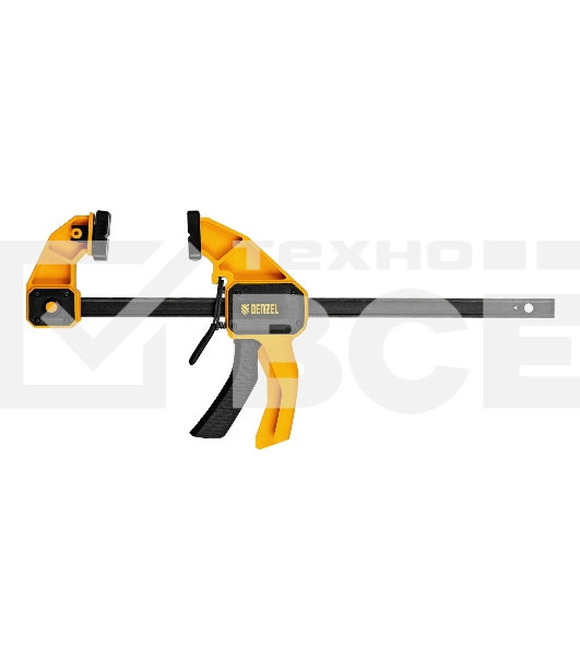 Струбцина Denzel F-образная, быстрозажимная, 300 х 80 мм, усиленный нейлоновый корпус